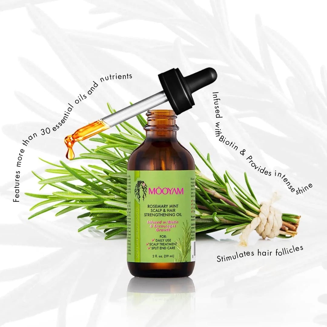 Rosemary Mint Scalp &  Hair Strengthening Oil
