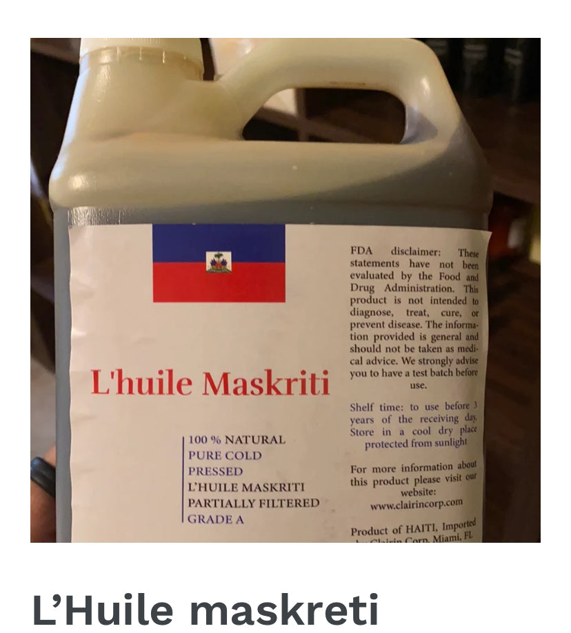 L’huile Maskreti/ Haitian Castor Oil